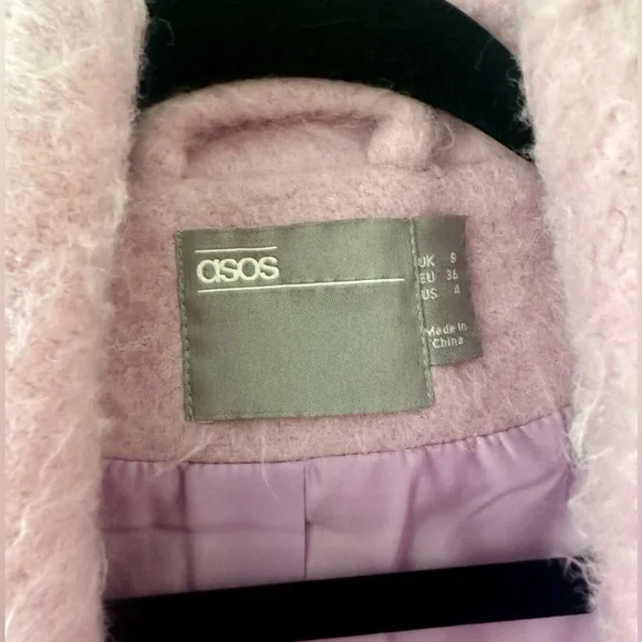 ASOS Soft Pink Teddy Jacket - Picture 3 of 6